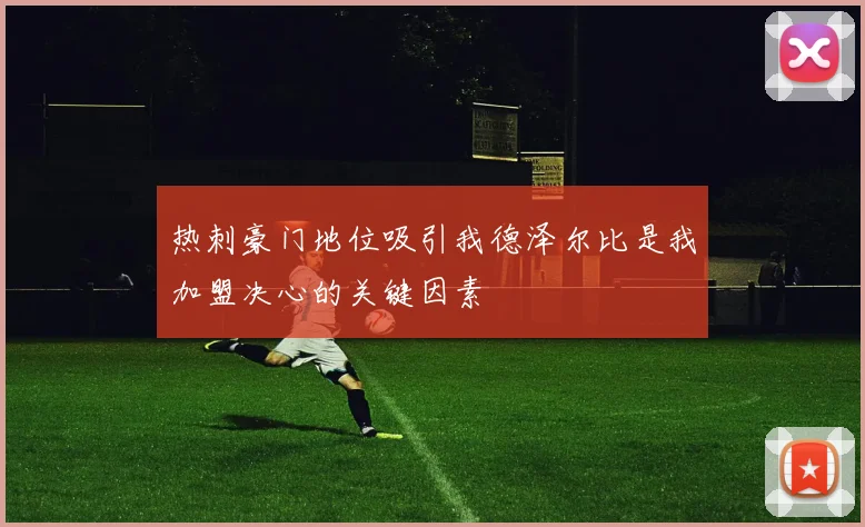 热刺豪门地位吸引我德泽尔比是我加盟决心的关键因素